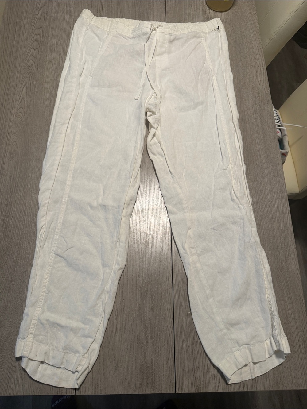 J. Jill White Linen-Blend Pants